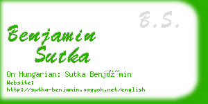 benjamin sutka business card